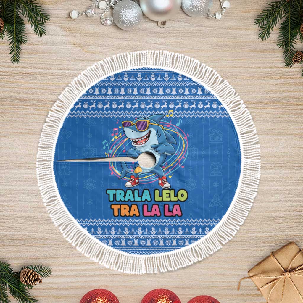 Brainrot Tralalero Tralala Shark Tree Skirt Christmas Funny - Wonder Print Shop