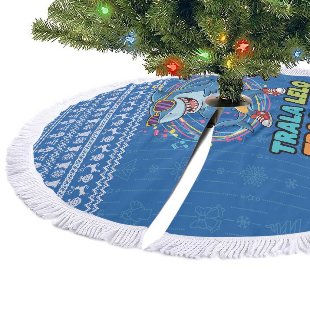 Brainrot Tralalero Tralala Shark Tree Skirt Christmas Funny - Wonder Print Shop
