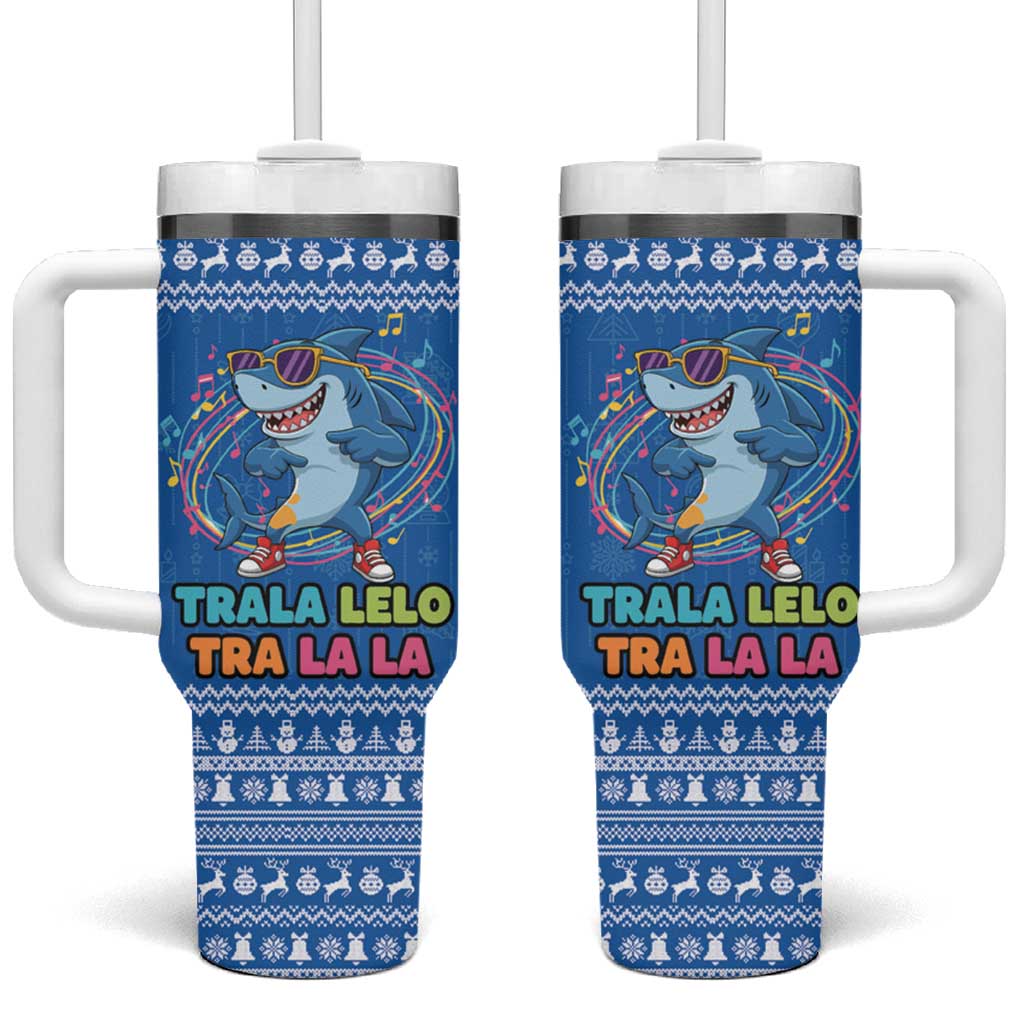 Brainrot Tralalero Tralala Shark Tumbler With Handle Christmas Funny - Wonder Print Shop