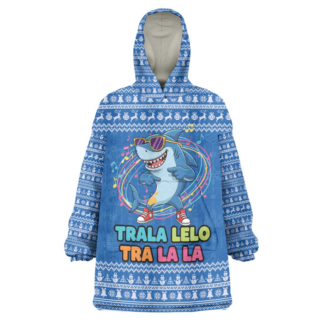 Brainrot Tralalero Tralala Shark Wearable Blanket Hoodie Christmas Funny - Wonder Print Shop