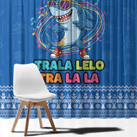 Brainrot Tralalero Tralala Shark Window Curtain Christmas Funny - Wonder Print Shop