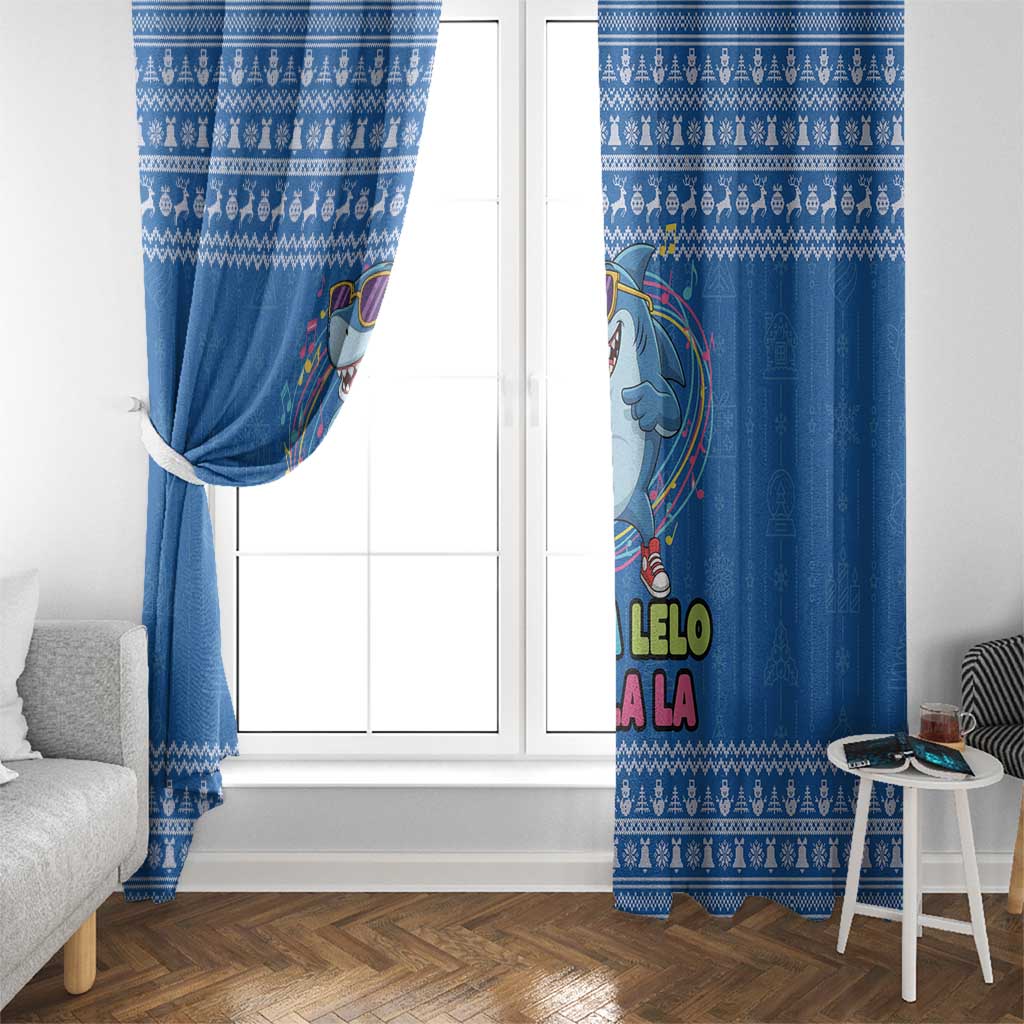 Brainrot Tralalero Tralala Shark Window Curtain Christmas Funny - Wonder Print Shop