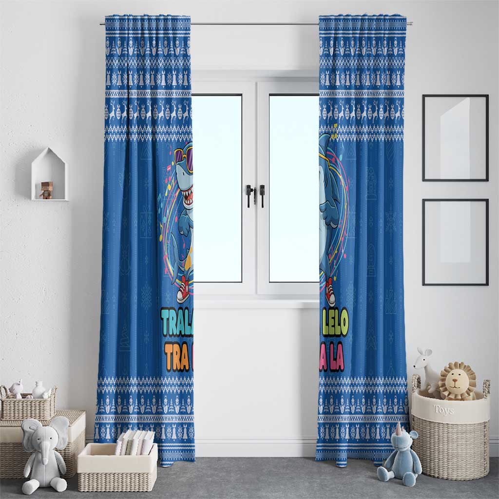 Brainrot Tralalero Tralala Shark Window Curtain Christmas Funny - Wonder Print Shop