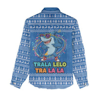 Brainrot Tralalero Tralala Shark Women Casual Shirt Christmas Funny - Wonder Print Shop