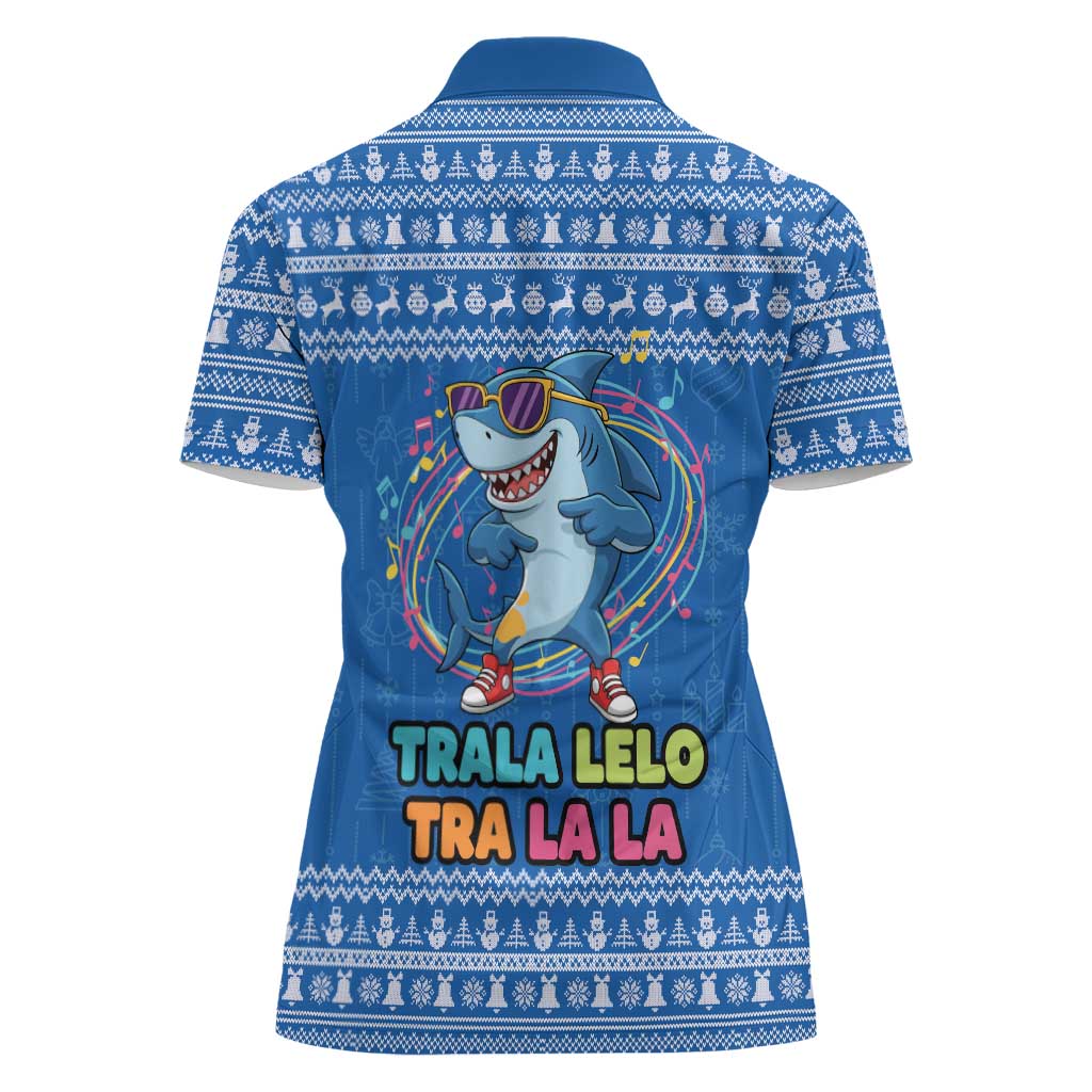 Brainrot Tralalero Tralala Shark Women Polo Shirt Christmas Funny - Wonder Print Shop