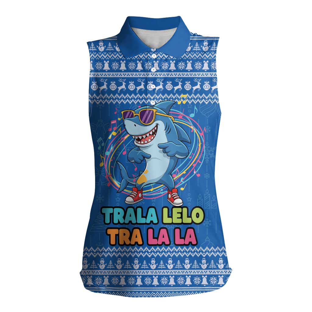 Brainrot Tralalero Tralala Shark Women Sleeveless Polo Shirt Christmas Funny - Wonder Print Shop