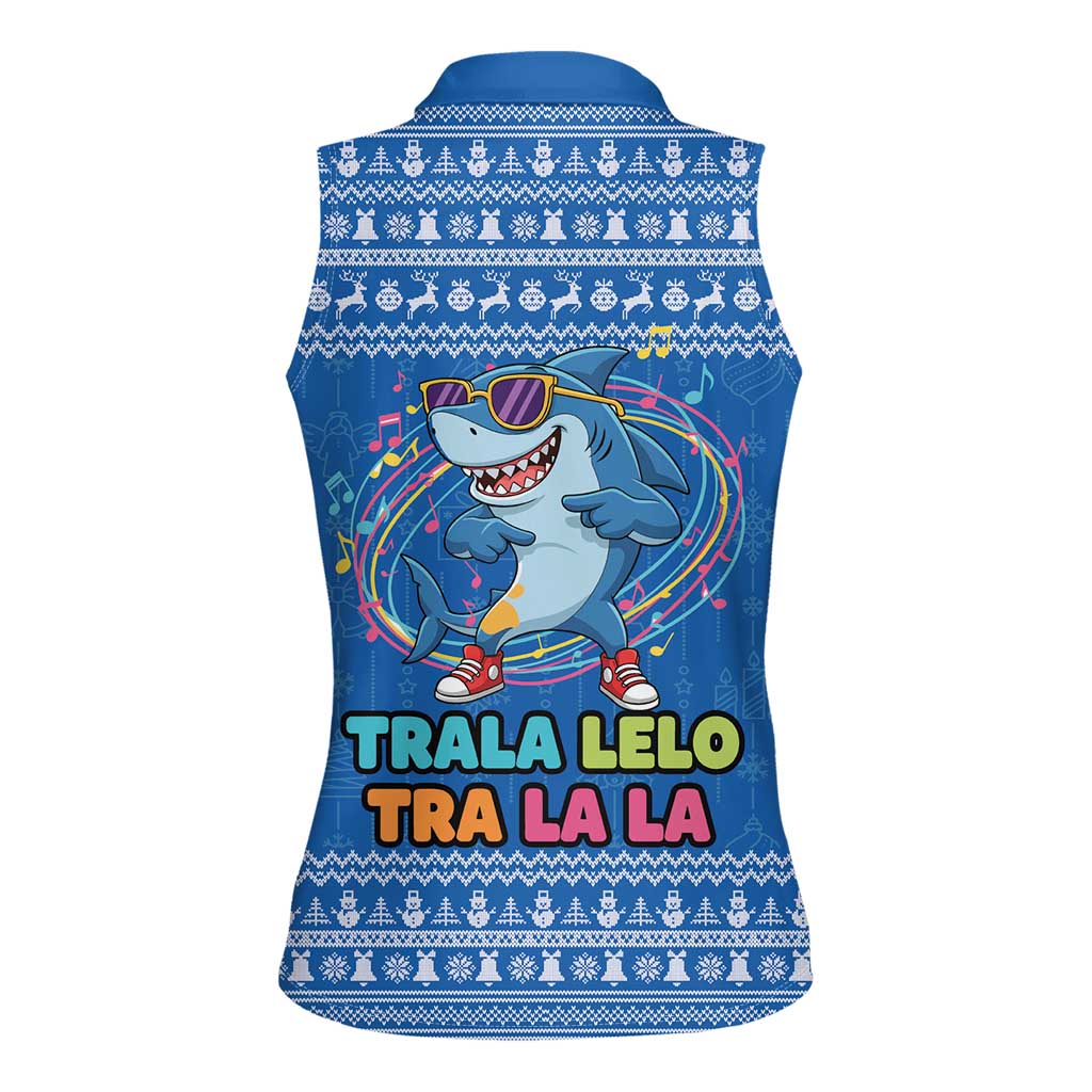 Brainrot Tralalero Tralala Shark Women Sleeveless Polo Shirt Christmas Funny - Wonder Print Shop