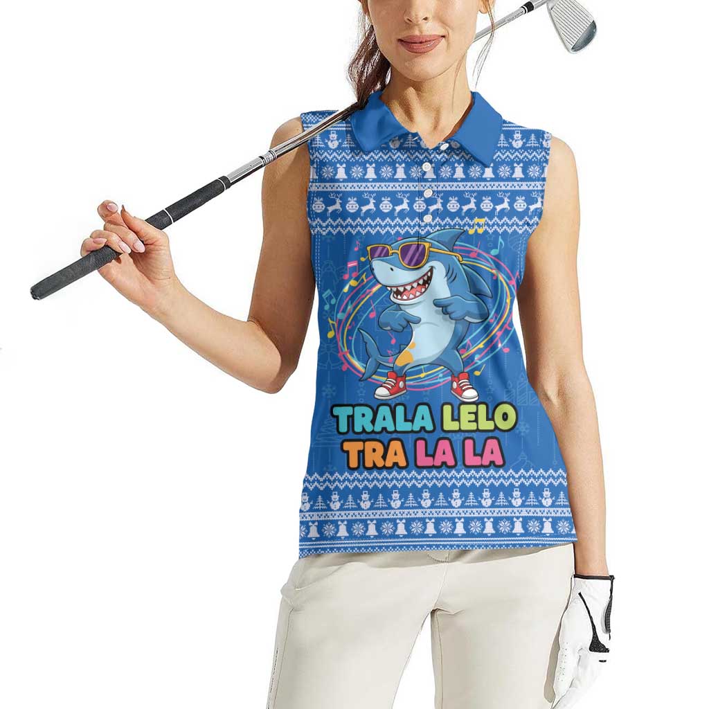 Brainrot Tralalero Tralala Shark Women Sleeveless Polo Shirt Christmas Funny - Wonder Print Shop