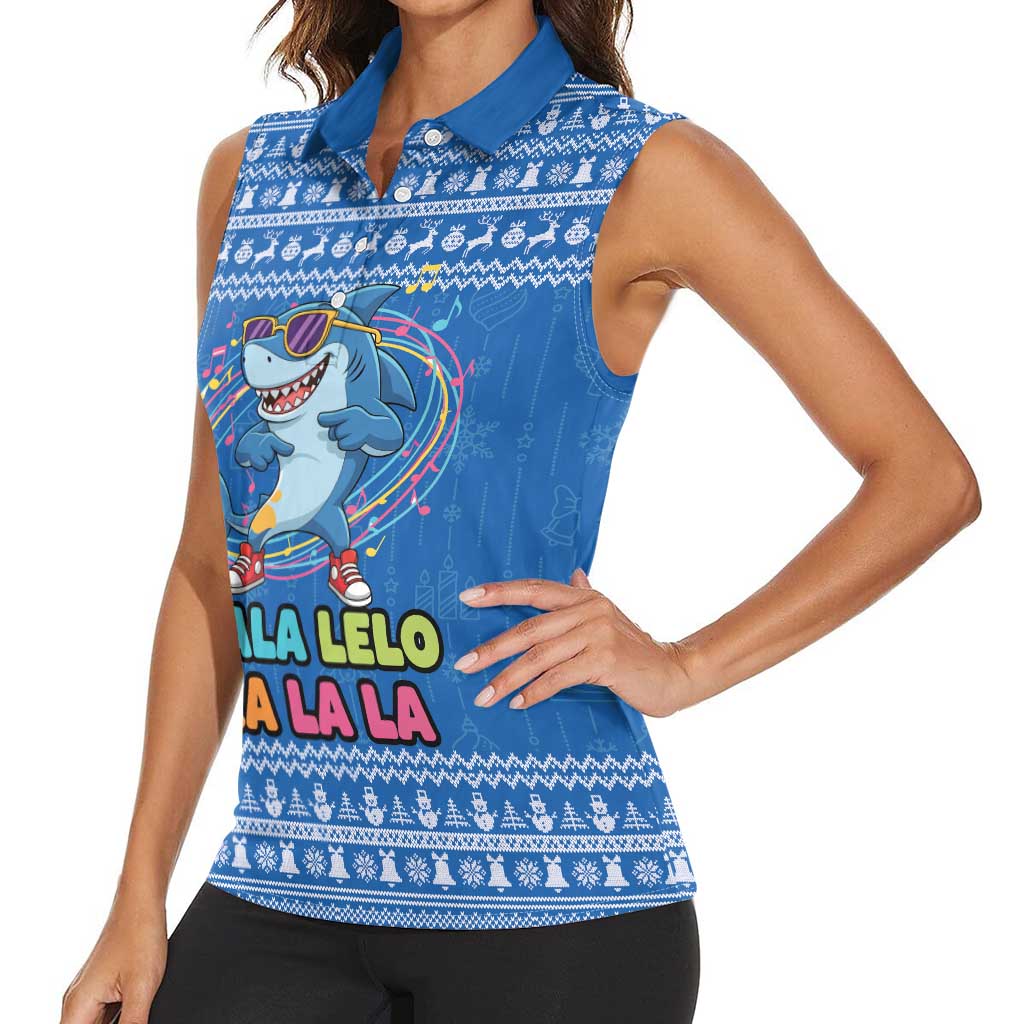 Brainrot Tralalero Tralala Shark Women Sleeveless Polo Shirt Christmas Funny - Wonder Print Shop