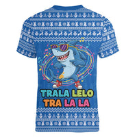 Brainrot Tralalero Tralala Shark Women V-Neck T-Shirt Christmas Funny - Wonder Print Shop