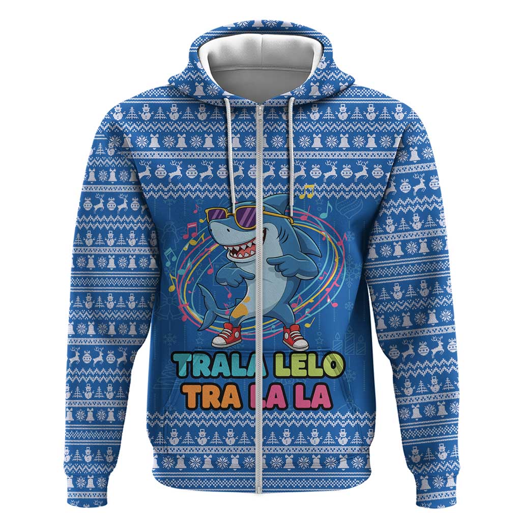 Brainrot Tralalero Tralala Shark Zip Hoodie Christmas Funny - Wonder Print Shop