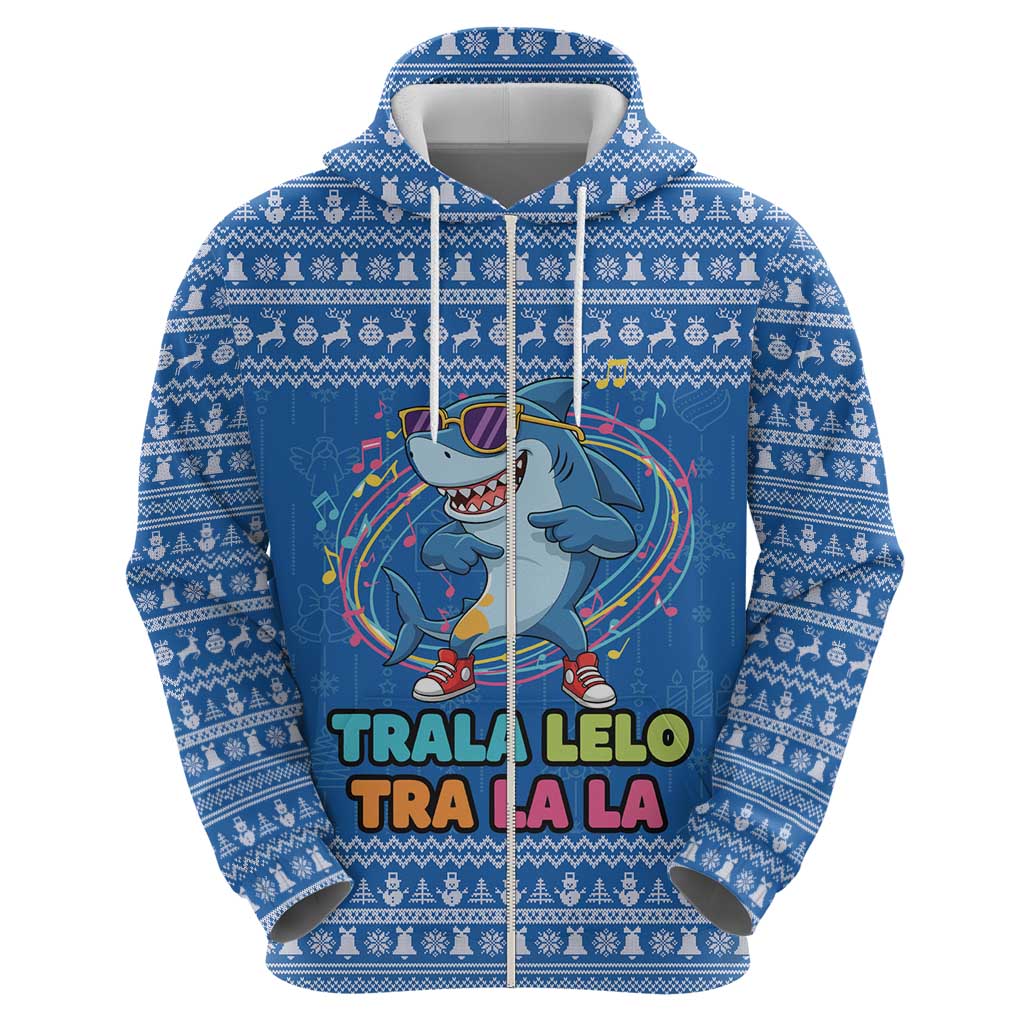 Brainrot Tralalero Tralala Shark Zip Hoodie Christmas Funny - Wonder Print Shop