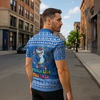 Brainrot Tralalero Tralala Shark Zipper Polo Shirt Christmas Funny - Wonder Print Shop