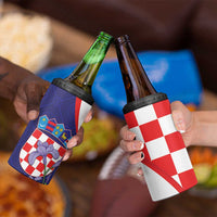 Croatia Hrvatska Checkerboard 4 in 1 Can Cooler Tumbler Coat Of Arms With Iris Croatica