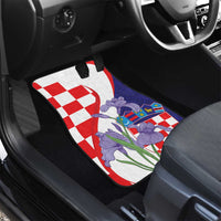 Croatia Hrvatska Checkerboard Car Mats Coat Of Arms With Iris Croatica