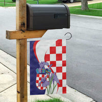 Croatia Hrvatska Checkerboard Garden Flag Coat Of Arms With Iris Croatica