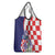 Croatia Hrvatska Checkerboard Grocery Bag Coat Of Arms With Iris Croatica