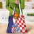 Croatia Hrvatska Checkerboard Grocery Bag Coat Of Arms With Iris Croatica