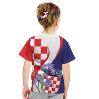 Croatia Hrvatska Checkerboard Kid T Shirt Coat Of Arms With Iris Croatica
