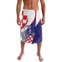 Croatia Hrvatska Checkerboard Lavalava Coat Of Arms With Iris Croatica