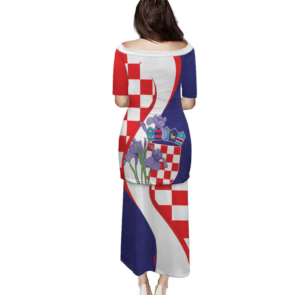 Croatia Hrvatska Checkerboard Puletasi Coat Of Arms With Iris Croatica