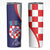 Croatia Hrvatska Checkerboard Skinny Tumbler Coat Of Arms With Iris Croatica