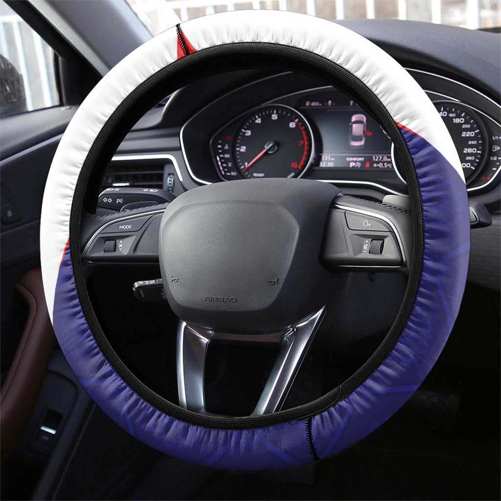 Croatia Hrvatska Checkerboard Steering Wheel Cover Coat Of Arms With Iris Croatica