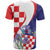 Croatia Hrvatska Checkerboard T Shirt Coat Of Arms With Iris Croatica