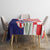 Croatia Hrvatska Checkerboard Tablecloth Coat Of Arms With Iris Croatica