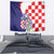 Croatia Hrvatska Checkerboard Tapestry Coat Of Arms With Iris Croatica