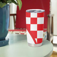 Croatia Hrvatska Checkerboard Tumbler Cup Coat Of Arms With Iris Croatica