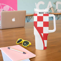 Croatia Hrvatska Checkerboard Tumbler With Handle Coat Of Arms With Iris Croatica