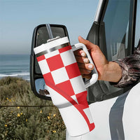 Croatia Hrvatska Checkerboard Tumbler With Handle Coat Of Arms With Iris Croatica