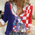 Croatia Hrvatska Checkerboard Women Casual Shirt Coat Of Arms With Iris Croatica