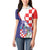 Croatia Hrvatska Checkerboard Women Polo Shirt Coat Of Arms With Iris Croatica