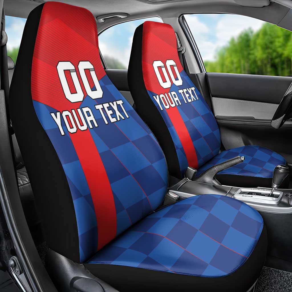 Custom Croatia Football Car Seat Cover Hrvatska Nogometna Reprezentacija