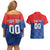 Custom Croatia Football Couples Matching Off Shoulder Short Dress and Hawaiian Shirt Hrvatska Nogometna Reprezentacija