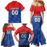 Custom Croatia Football Family Matching Mermaid Dress and Hawaiian Shirt Hrvatska Nogometna Reprezentacija