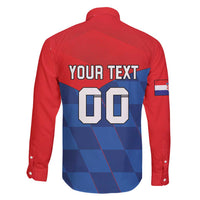Custom Croatia Football Family Matching Off Shoulder Short Dress and Hawaiian Shirt Hrvatska Nogometna Reprezentacija
