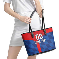 Custom Croatia Football Leather Tote Bag Hrvatska Nogometna Reprezentacija