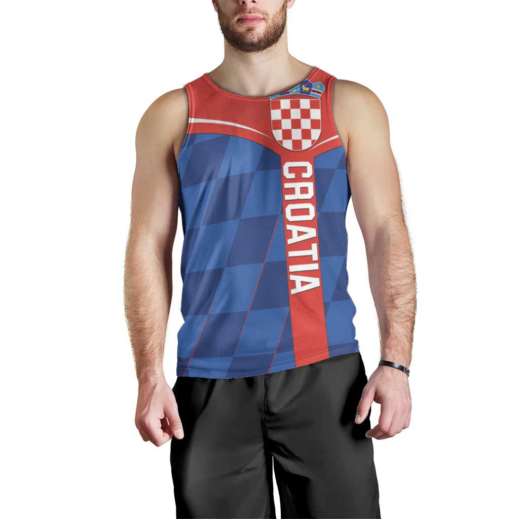 Custom Croatia Football Men Tank Top Hrvatska Nogometna Reprezentacija