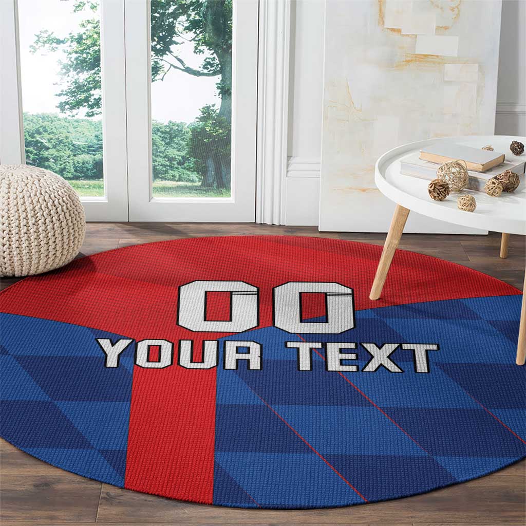 Custom Croatia Football Round Carpet Hrvatska Nogometna Reprezentacija