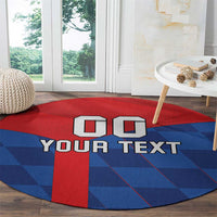 Custom Croatia Football Round Carpet Hrvatska Nogometna Reprezentacija