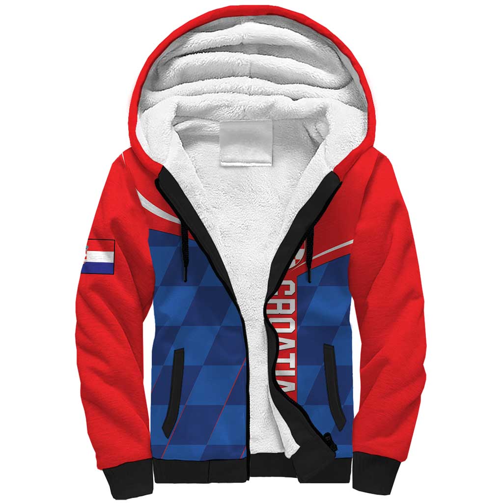 Custom Croatia Football Sherpa Hoodie Hrvatska Nogometna Reprezentacija