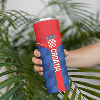 Custom Croatia Football Skinny Tumbler Hrvatska Nogometna Reprezentacija