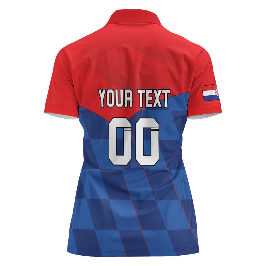 Custom Croatia Football Women Polo Shirt Hrvatska Nogometna Reprezentacija