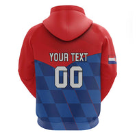 Custom Croatia Football Zip Hoodie Hrvatska Nogometna Reprezentacija