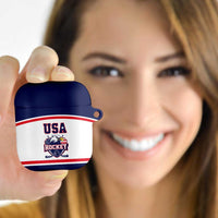 USA Ice Hockey AirPods Case American Eagle Spirit White Version
