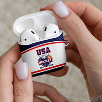 USA Ice Hockey AirPods Case American Eagle Spirit White Version