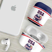 USA Ice Hockey AirPods Case American Eagle Spirit White Version